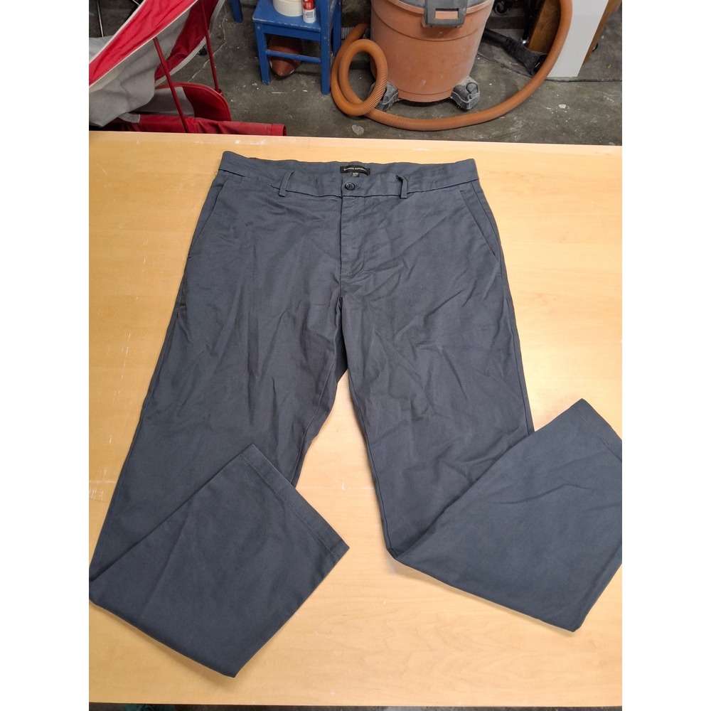 Banana Republic Aiden Slim Fit Chino Pants Mens 36x30 Gray Cotton Twill Trousers